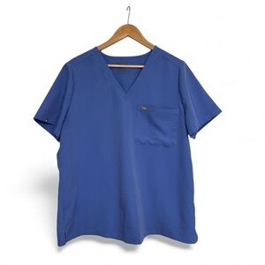 FIGS Catarina Technical Scrub Top Blue XL